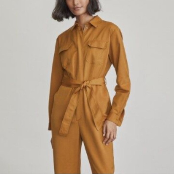 Elizabeth and James Utility Dressy Girl Belted Jumpsuit in Dirt Road Size S NWT - Picture 5 of 11
